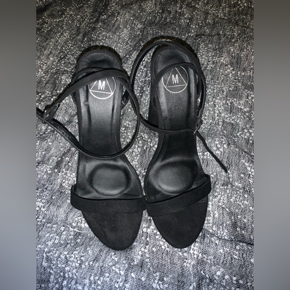 Missguided Black Barely There Block Heel - image 1